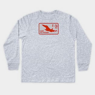 F-16 Flight Test Program Kids Long Sleeve T-Shirt